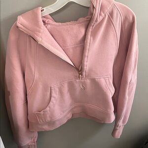 Pink LuluLemon Scuba Half-Zip Hoodie